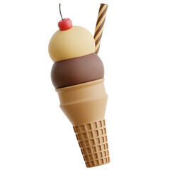 Ice Cream 3d Illustration