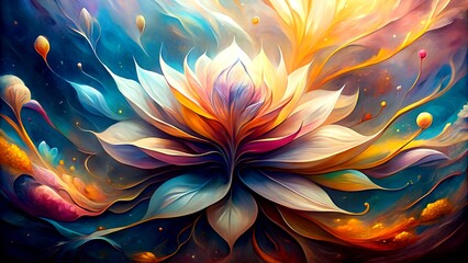 A captivating and delicate abstract artwork that explores the beauty and fragility of   Generative AI Automated art