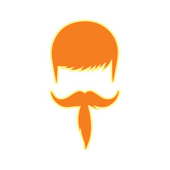 hair mustache beard vector, vector illustration, abstract, art, 3d rendering
