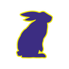 rabbit animal, vector, silhouette, vector illustration, abstract, art, 3d rendering