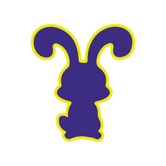 rabbit animal, vector, silhouette, vector illustration, abstract, art, 3d rendering