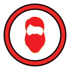 hair mustache beard logo, vector illustration, abstract, art, 3d rendering