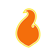 hot fire, vector, silhouette, vector illustration, abstract, art, 3d rendering