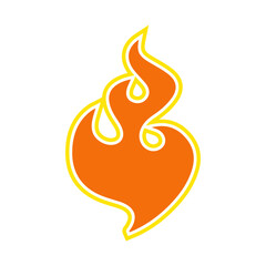 hot fire, vector, silhouette, vector illustration, abstract, art, 3d rendering