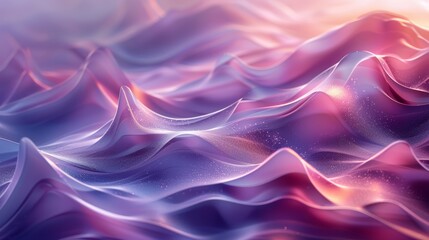 Obraz premium Abstract purple and pink wave background with a soft, dreamy feel.