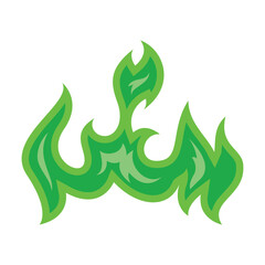 green hot fire vector, silhouette, vector illustration, abstract, art, 3d rendering