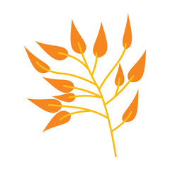 unique and beautiful yellow leaves vector, silhouette, vector illustration, abstract, art, 3d rendering