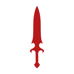red sword weapon vector, silhouette, vector illustration, abstract, art, 3d rendering