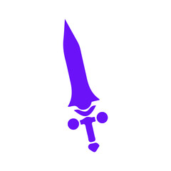 purple sword weapon vector, silhouette, vector illustration, abstract, art, 3d rendering