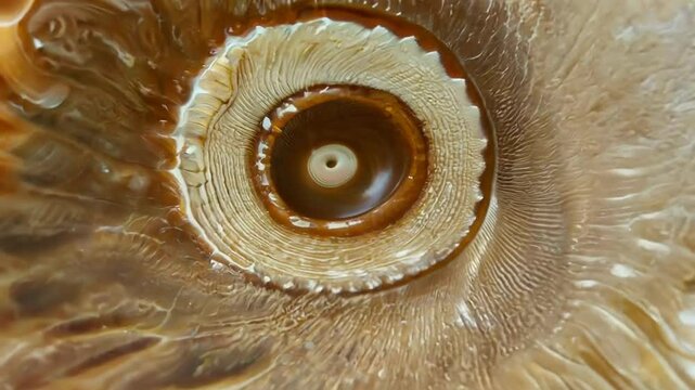 Intriguing close-up of sea shell spiral pattern