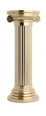 Obraz premium Luxurious Greek-Style Marble Column with Golden Capital Ideal for Classic and Opulent Decor