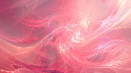 Obraz premium Ethereal Abstract Pink Swirl Light Art Intricate and Graceful Whirling Light Patterns in Shades of Pink and Red with a Touch of White Creating a Delicate Dreamlike Design