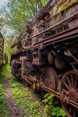 Old historic railway vehicles in Germany.