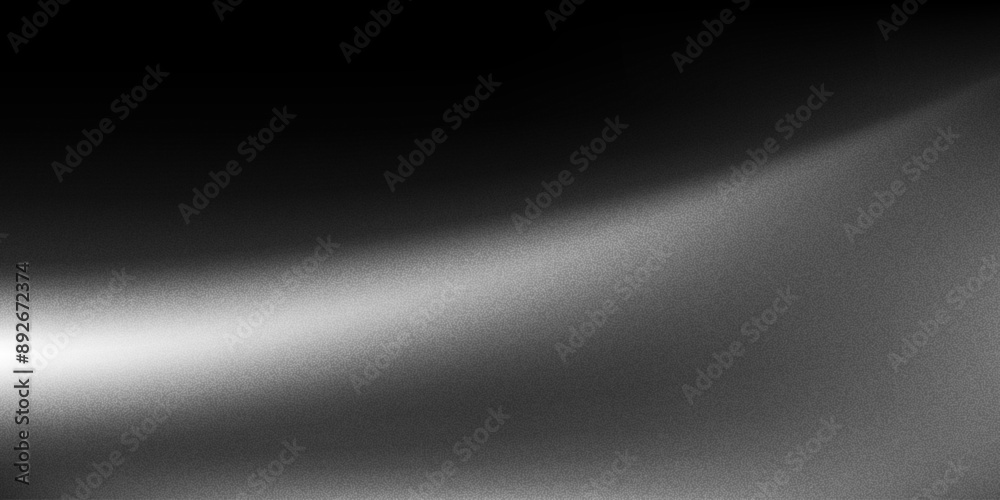Aufkleber Grey gradient background, abstract black and white grain gradation texture, vector noise texture abstract background