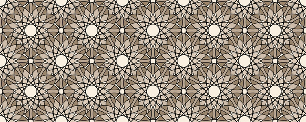 Abstract vector seamless mandala background. Texture in oriental style for design, print, scrapbooking, textiles, packaging, wallpaper