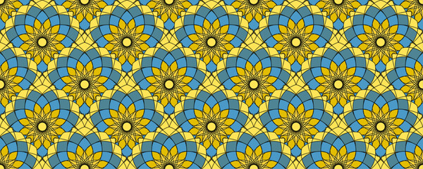 Abstract vector seamless mandala background. Texture in oriental style for design, print, scrapbooking, textiles, packaging, wallpaper