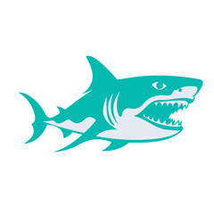 shark animal vector, logo, vector illustration, abstract, art, 3d rendering, silhouette