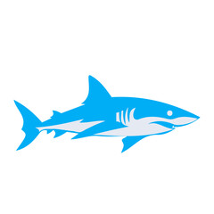 Fototapeta premium shark animal vector, logo, vector illustration, abstract, art, 3d rendering, silhouette