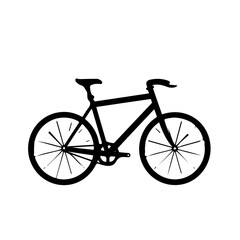 Obraz premium bicycle vector, logo, vector illustration, abstract, art, 3d rendering, silhouette