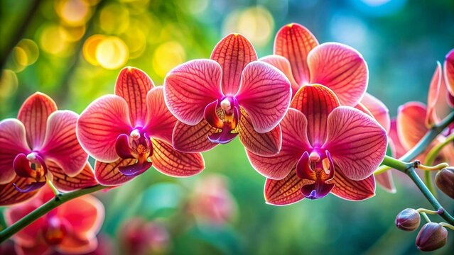 Branch, Close-up orchid flower, branch in cachepot, for advertising, calendaro