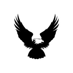 Eagle icon. Falcon Silhouette. Hawk element