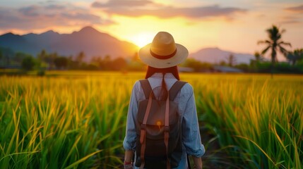 Ecotourism promoting conservation and local communities, sustainable travel, concept