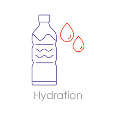 Hydration Icon with editable stroke.