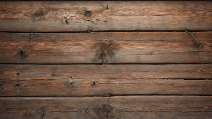 Fototapeta premium A rich, warm brown wooden surface. The visible grain and horizontal plank pattern create a detailed and textured backdrop perfect for design projects needing a rustic, natural feel. Ideal for website.