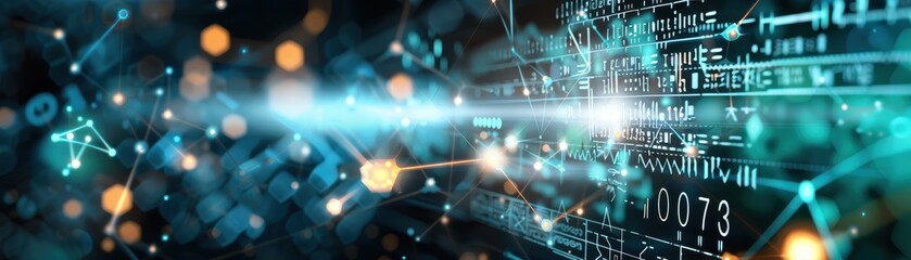 A chalkboard with equations and a cup of pens on a desk. Scene is educational and focused on learning