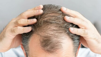 Fototapeta premium A Man's Receding Hairline