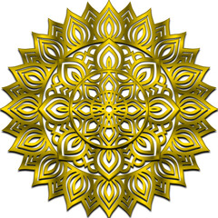 gold mandala round ornament
