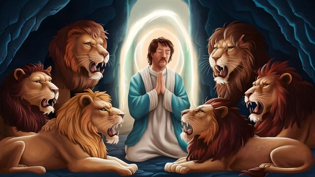 Daniel's biblical tale of facing lions in the den exemplifies unwavering faith in Christianity, illustrating a miraculous story that resonates deeply with the tenets of religious belief and the powers