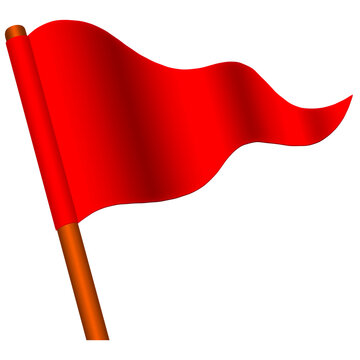 red and white flag with a flag