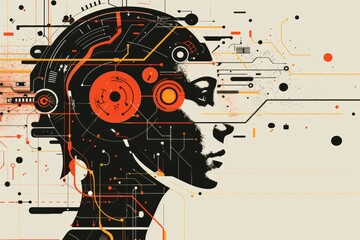 Obraz premium Understanding the psychology of AI: insights into its decision-making and behavior.