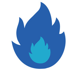 hot blue fire vector, logo, vector illustration, abstract, art, 3d rendering, silhouette
