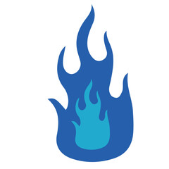 hot blue fire vector, logo, vector illustration, abstract, art, 3d rendering, silhouette
