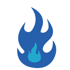 hot blue fire vector, logo, vector illustration, abstract, art, 3d rendering, silhouette