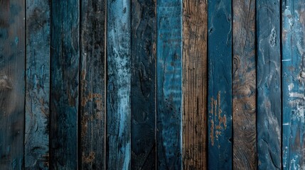 The image is a blue and brown wooden background with a blue stripe. The wood grain is visible and the blue stripe is bold and prominent