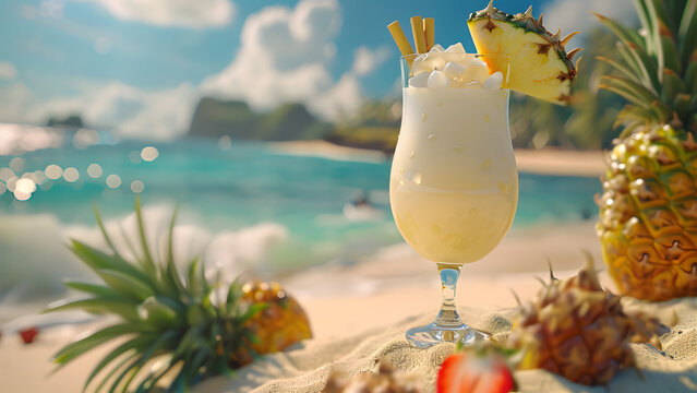 realistic high-resolution photo of cocktail, with detailed background
