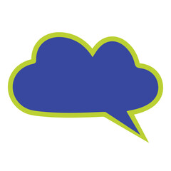 comic speech bubble blue vector, logo, vector illustration, abstract, art, 3d rendering, silhouette