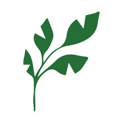 green leaf vector, logo, vector illustration, abstract, art, 3d rendering, silhouette