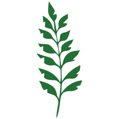 green leaf vector, logo, vector illustration, abstract, art, 3d rendering, silhouette