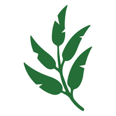 green leaf vector, logo, vector illustration, abstract, art, 3d rendering, silhouette