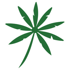 green leaf vector, logo, vector illustration, abstract, art, 3d rendering, silhouette