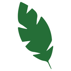 green leaf vector, logo, vector illustration, abstract, art, 3d rendering, silhouette