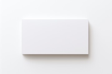 Fototapeta premium Flat Lay Mockup of White Business Cards on White Background 