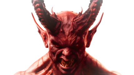 A transparent image of a demon with many names, including Lucifer, Satan, Beelzebub, Mephisto, and others. A synonym for evil and suffering.