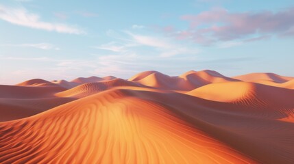 Naklejka premium Sky Cloud Slope Erg Terrain Landscape Horizon Dune Hill Heat Geology Soil Sand Rock Shadow Art