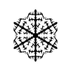 Mandala icon. Snow silhouette