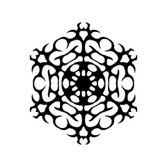 Mandala icon. Snow silhouette